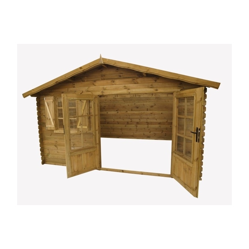 Casetta da giardino in legno - 16m2 - 4x4m - impregnata - 28mm - colore: 