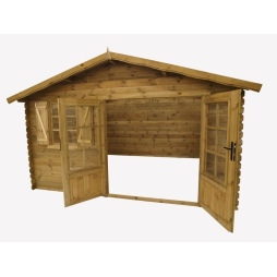 Casetta da giardino in legno - 16m2 - 4x4m - impregnata - 28mm - colore: 