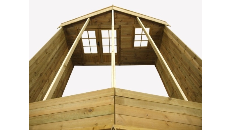 Casetta da giardino in legno - 16m2 - 4x4m - 28mm - colore: naturale