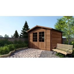 Casetta da giardino in legno - 9m2 - 3x3m - impregnata - 28mm - colore: 