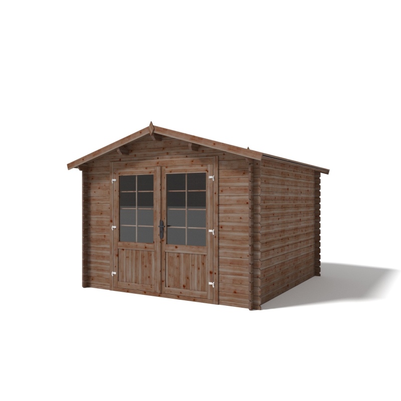 Casetta da giardino in legno - 9m2 - 3x3m - impregnata - 28mm - colore: 