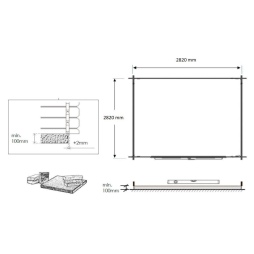 Casetta da giardino in legno - 9m2 - 3x3m - impregnata - 28mm - colore: 