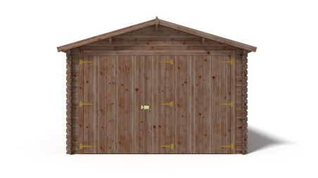 Garage in legno - 21m2 - 3.5x6m - impregnata - 28mm - colore: marrone
