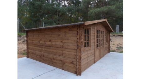 Casetta da giardino in legno - 20m2 - 5x4m - impregnata - 28mm - colore: marrone