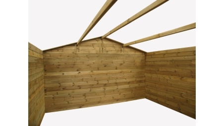 Casetta da giardino in legno - 16m2 - 4x4m - impregnata - 28mm - colore: marrone