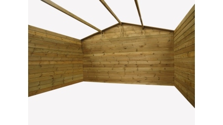 Casetta da giardino in legno - 16m2 - 4x4m - impregnata - 28mm - colore: marrone