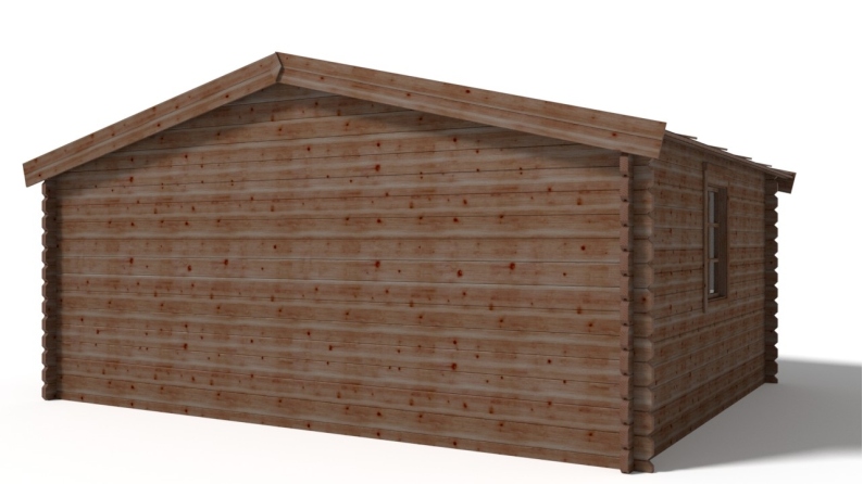 Casetta da giardino in legno - 20m2 - 5x4m - impregnata - 45mm - colore: marrone