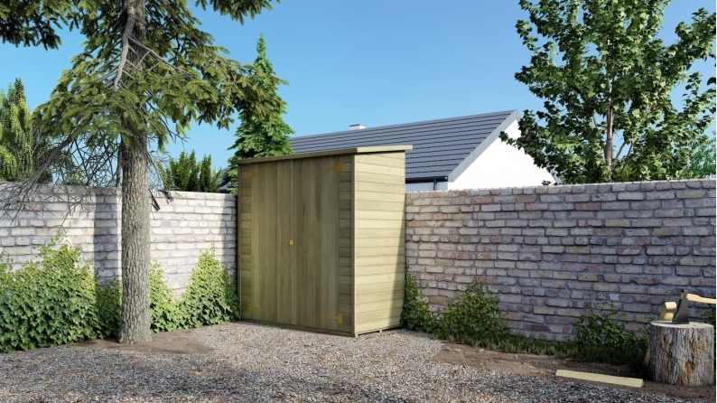 Armadio porta attrezzi da esterno 1.66x0.82 m H.1.86 - con pavimento e parete posteriore