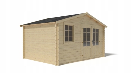 Casetta da giardino in legno - 11.7m2 - 3.9x3m - 34mm - colore: naturale