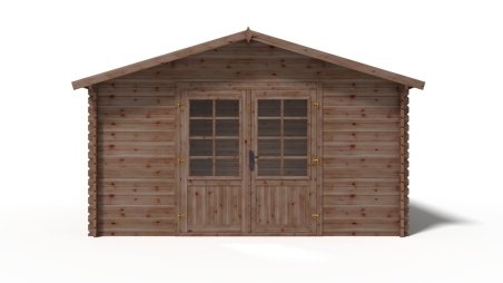 Casetta da giardino in legno - 15.2m2 - 3.9x3.9m - impregnata - 34mm - colore: marrone
