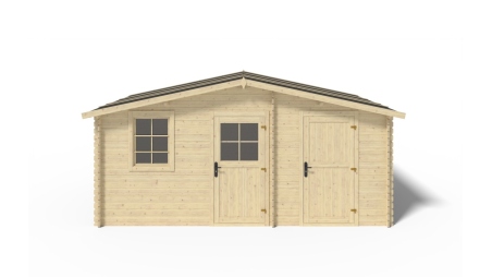 Casetta da giardino in legno - 15m2 - 5x3m - 28mm - colore: naturale