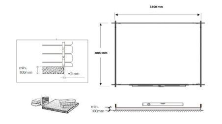 Casetta da giardino in legno - 16m2 - 4x4m - 40mm - colore: naturale