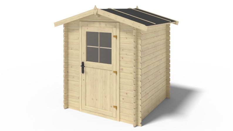 Casetta da giardino in legno - 3.61m2 - 1.9x1.9m - 28mm - colore: naturale