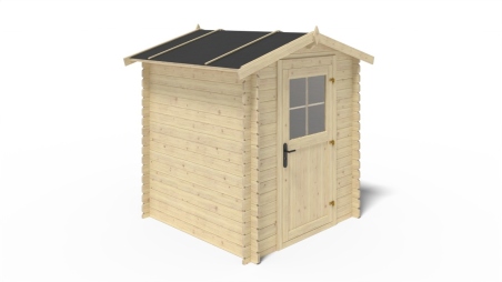 Casetta da giardino in legno - 3.61m2 - 1.9x1.9m - 28mm - colore: naturale