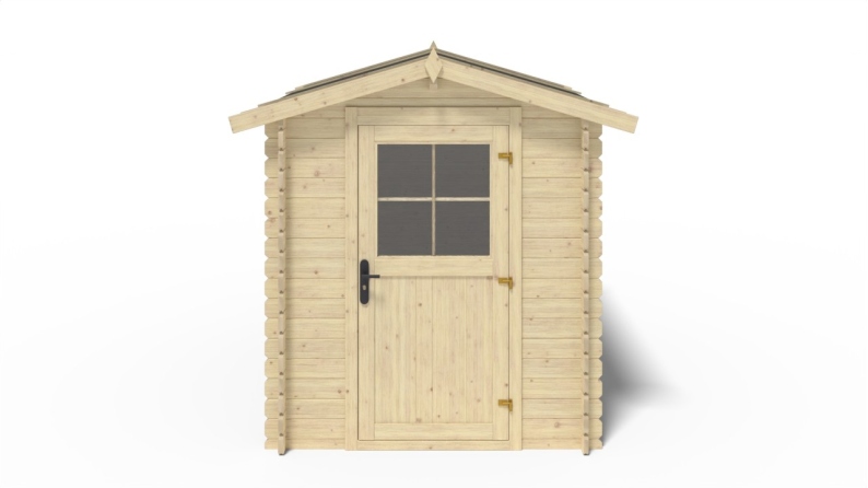 Casetta da giardino in legno - 4.75m2 - 1.9x2.5m - 28mm - colore: naturale