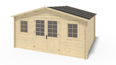 Casetta da giardino in legno - 20m2 - 5x4m - 40mm - colore: naturale