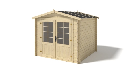 Casetta da giardino in legno - 6.25m2 - 2.5x2.5m - 28mm - colore: naturale