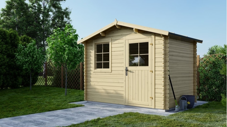 Casetta da giardino in legno - 6m2 - 3x2m - 28mm - colore: naturale