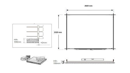 Casetta da giardino in legno - 7.5m2 - 3x2.5m - 28mm - colore: naturale