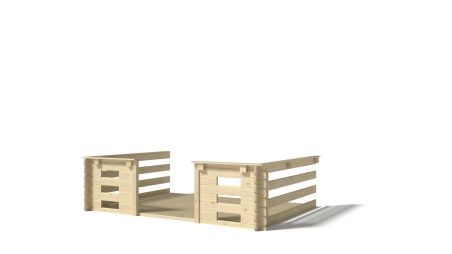 Casetta da giardino in legno con veranda e tettoia - 16.5m2 - 3x2.5m - 28mm - colore: naturale