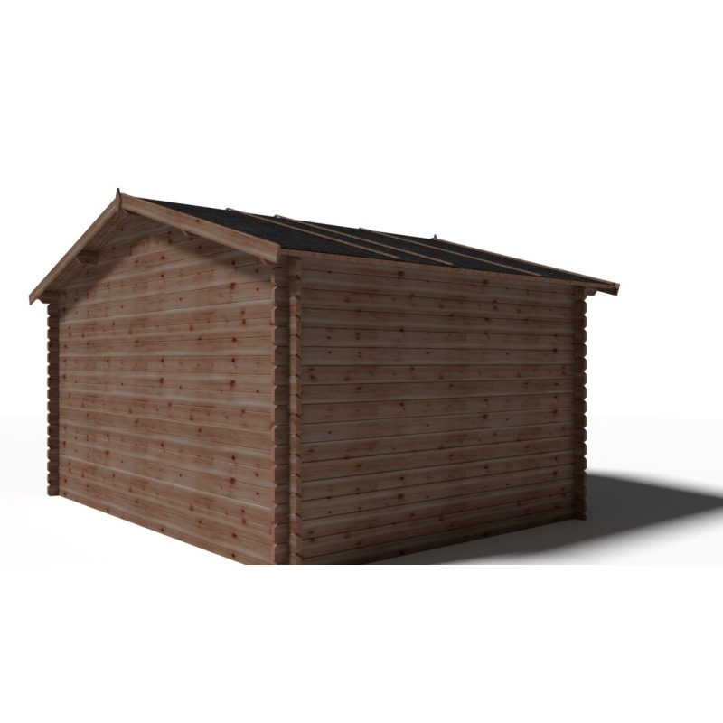 Casetta da giardino in legno - 11.7m2 - 3.9x3m - impregnata - 34mm - colore: 