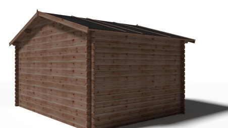 Casetta da giardino in legno - 11.7m2 - 3.9x3m - impregnata - 34mm - colore: marrone