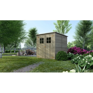 Casetta da giardino in legno 3.42 m2 - 1.9x1.8 m - 12.5 mm - Impregnata
