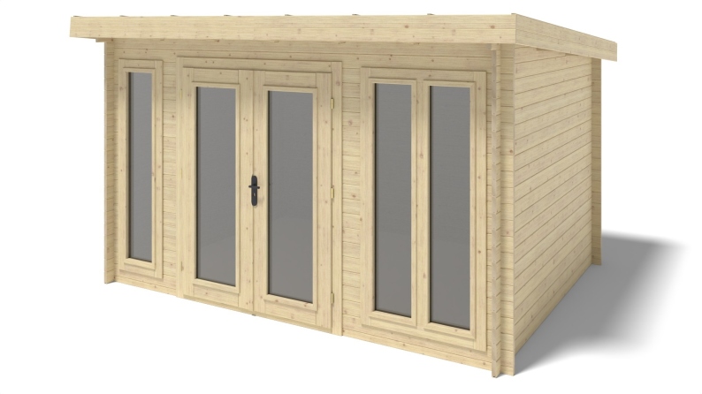 Casetta da giardino in legno - 12m2 - 4x3m - 34mm - colore: naturale