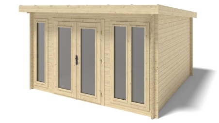 Casetta da giardino in legno - 16m2 - 4x4m - 34mm - colore: naturale