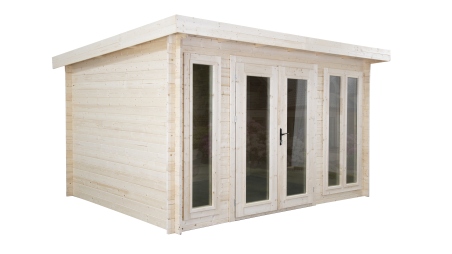 Casetta da giardino in legno - 16m2 - 4x4m - 34mm - colore: naturale
