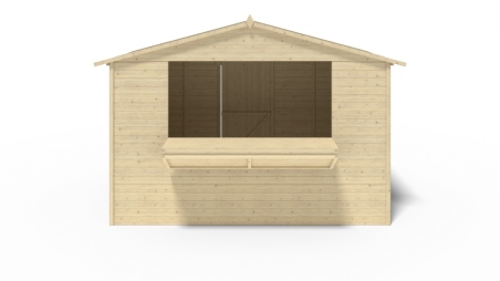 Chiosco per mercatini 5.72 m2 - 3.11x1.84 m - 19 mm