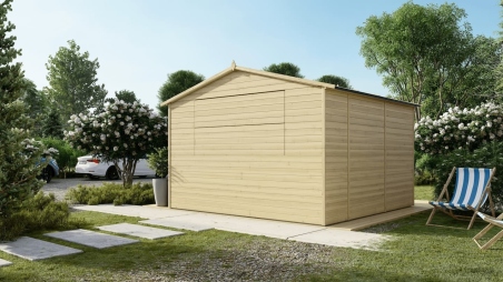 Chiosco per mercatini 9.42 m2 - 3.11x3.03 m - 19 mm