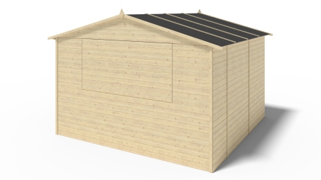 Chiosco per mercatini 9.42 m2 - 3.11x3.03 m - 19 mm