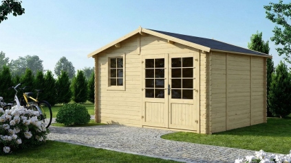 Casetta da giardino in legno - 12m2 - 4x3m - 28mm - colore: naturale