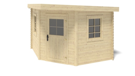Casetta da giardino in legno - 8m2 - 3x3m - 28mm - colore: naturale