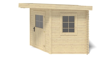 Casetta da giardino in legno - 8m2 - 3x3m - 28mm - colore: naturale
