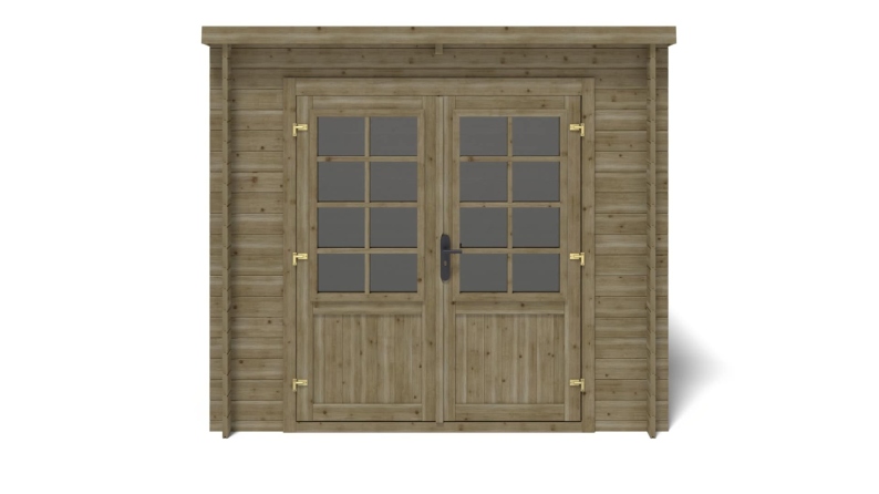 Casetta da giardino in legno - 5m2 - 2.5x2m - impregnata - 28mm - colore: verde