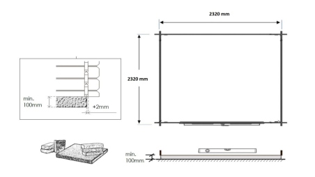 Casetta da giardino in legno - 6.25m2 - 2.5x2.5m - impregnata - 28mm - colore: verde