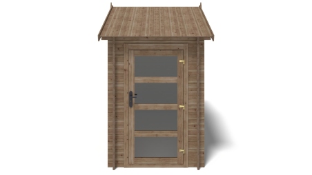 Casetta da giardino in legno - 4.5m2 - 1.5x3m - impregnata - 28mm - colore: marrone