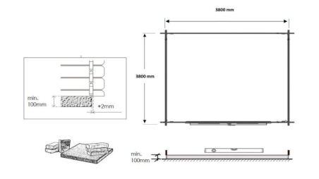 Casetta da giardino in legno - 16m2 - 4x4m - impregnata - 40mm - colore: verde