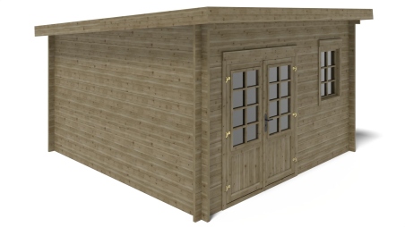 Casetta da giardino in legno - 16m2 - 4x4m - impregnata - 40mm - colore: verde
