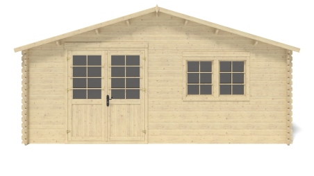 Casetta da giardino in legno - 30m2 - 6x5m - 40mm - colore: naturale