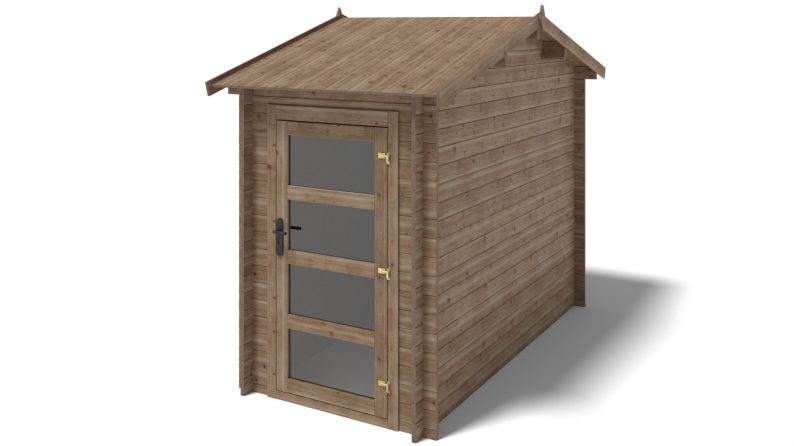 Casetta da giardino in legno – 1.5x3 m con estensione 4x2.76 m - 15.56 m²
