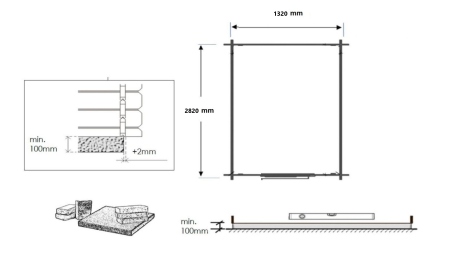 Casetta da giardino in legno – 1.5x3 m con estensione 1.5x2.76 m - 15.56 m²