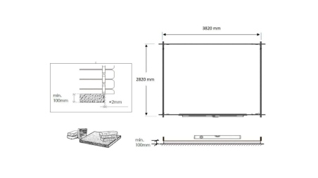Casetta da giardino in legno – 4x3 m con estensione 4x2.76 m - 23.06 m²
