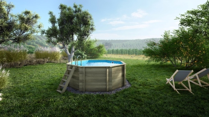 Piscina in legno Coral 3.25x3.25 - H.1.18 m autoportante