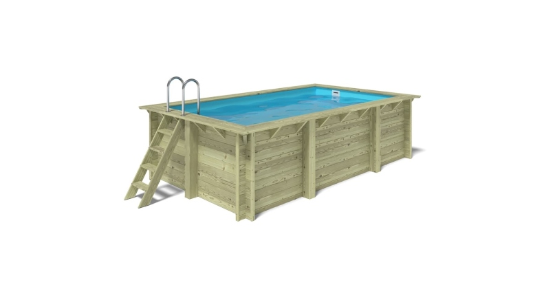 Piscina in legno Aqua 4.65x2.85 - H.1.24 m con profilo da cementare
