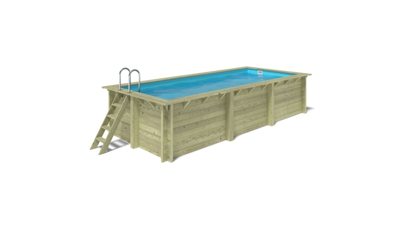 Piscina in legno Aqua 6.1x2.85 - H.1.31 m fissate su calcestruzzo esistente