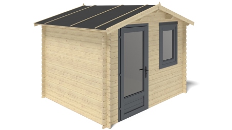 Casetta da giardino in legno - 7.5m2 - 3x2.5m - 28mm - colore: naturale