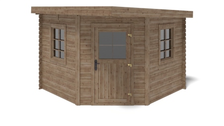 Casetta da giardino in legno - 8m2 - 3x3m - impregnata - 28mm - colore: marrone
